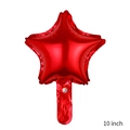 Vibrant 10 inch red star shaped foil balloon for party and cake decorations - 10 Inch Red Star
