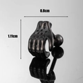 Punk-Stil Skeletthand-Ohrstecker aus Edelstahl mit Vintage-Schwarz-Finish - Schwarzer Skeletthand-Stil (S285) / 0.8x1.11cm