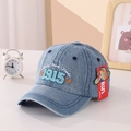 Blue washed denim baseball cap for kids with Miami Beach Florida embroidery - 50-54CM, Adjustable / 1915 Blue