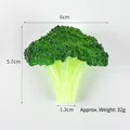 Realistic artificial broccoli vegetable model keychain featuring detailed green textures - Broccoli-Model