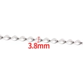 3,8 mm silberne Edelstahl-DIY-Kette für Halsketten und Armbänder, Zubehörteil - Polierte Schweinenasenkette 3.8mm / Stahlfarbe