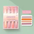 Gradient highlighter set in peach and red shades with soft tips for journaling - Peach Milk Foam - Boxed