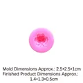 Molde de silicona rosa con forma de rosa para chocolate fondant y jabón artesanal - 2# Rosa / Rosa única / Diámetro 2,7 cm