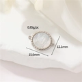 Silver 14K gold filled Virgin Mary pendant with mother of pearl inlay for DIY jewelry - Palladium - Shell Mary