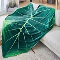 Donkergroen Alocasia blad (Stijl 2) / 100x150cm