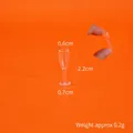 Miniature clear champagne glass for dollhouse DIY with orange background and size scale - 8# Miniature Champagne Glass