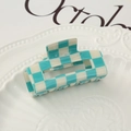 Approx. 8cm / Blue & White Plaid