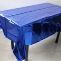 Blaue metallische Einweg-Tischdecke aus PET mit Glanzeffekt für Party-Dekorationen - Königsblau 1.37*1.83m