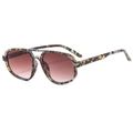 Doppelsteg-Sonnenbrille mit Schildpatt-Rahmen und braun verlaufenden Gläsern - Gelee Rosa Demi Rahmen / Doppeltee Gläser