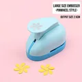 Large blue manual paper punch for DIY crafts creating 2.5cm windmill patterns - Large Windmill