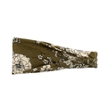 Bandeau de yoga vert olive à fleurs blanches avec une texture maille côtelée - Côte Florale Blanc Vert Olive
