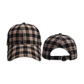 Dettaglio del cappellino da baseball in tweed con motivo pied-de-poule e fibbia - Cappellino da baseball pied de poule kaki