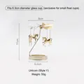 Golden unicorn spinning candlestick with dimensions 11x8cm for aromatherapy candles - 6.6CM Unicorn Style
