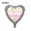 Palloncino in alluminio da 18 pollici a cuore con strisce e scritta Feliz Día Mama - Festa della Mamma Spagnola #18