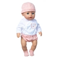 18-Zoll Puppenkleidung Set mit rosa gepunktetem Hut, Bären-Oberteil und passender Hose - Rosa Bär Puppenkleidung / Rosa