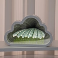 Cloud tulip night light with blue mirror flower sea effect and LED glowing infinity mirror - Complete DIY Material Kit / Medium 10 Blue Flowers