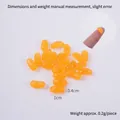 Miniature orange jelly bean charms for DIY crafts and dollhouse dessert decoration - 1cm Small Orange Jelly Bean