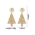 Sparkling gold Christmas tree earrings with glitter finish for festive holiday fashion - Gold Christmas Tree Drop