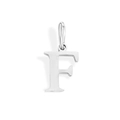 Silver stainless steel uppercase letter F pendant charm for DIY necklaces and bracelets - Letter F (Steel Color)
