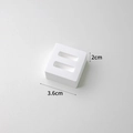 White gypsum ring holder with dual slots for jewelry display measuring 3.6cm by 2cm - Square Double Slot Ring Holder