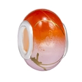 DIY sweet colorful gradient orange resin bead with golden branch patterns for bracelets - Orange Red Gradient Style (001)