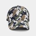 Klassieke baseballpet met gebogen rand en camouflagepatroon gemaakt van corduroy stof - 4# Veld Camouflage (Beige/Marine/Groen)