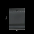 Transparent laser self-sealing OPP bag with hanging hole measuring 14cm by 9cm - Transparent Header Bag (9x14cm) / 100 Pcs/Pack