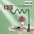 Supporto flessibile nero da 100cm per telefono con braccio lungo e morsetto a vite - Bianco / 100cm: Versione Telefono