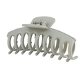 Matte cream large claw clip for thick hair featuring a minimalist 11cm curved design - 11cm / Matte Light Grey / Bulk Packaging