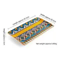 Large rectangular ceramic serving tray with colorful hand-painted geometric patterns - 14 Inch Large Rectangular Plate (35.5cm×20.3cm)