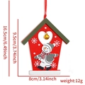Weihnachtsanhänger Holzhütte mit Schneemann-Motiv und Maßen 16,5x8cm - Weihnachten Schneemann Hütte Anhänger