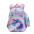 Purple unicorn girl backpack set with ergonomic straps and matching pencil pouch - Unicorn Backpack + Pencil Case