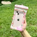 Pink cartoon rabbit waterproof phone case with cute pattern and secure locking clip - Cute Rabbit / Suitable For 99% Of Mobile Phones