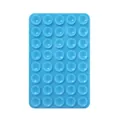 Blue rectangular silicone suction cup mat with 35 pads for non-slip mobile phone holder - Double-Sided Style (80-Suction Cup) / Sky Blue