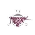Borsa a tracolla a forma di bikini leopardato rosa con farfalla d'argento e catena - Leopardo Rosa