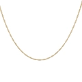 Collar de cadena de ondas dorada minimalista para mujer en fondo blanco limpio y nítido - agua onda cadena
