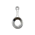 Support de pendentif rond en argent antique pour la création de bijoux DIY et colliers - 1 Pendentif Petite Casserole