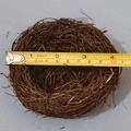 Brown rattan bird nest for Easter decoration, showing 10cm diameter measurement - 10CM Rattan Bird Nest