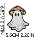 Ghost and mushroom embroidery patch size detail with 6.8x5.6cm dimension markings - Mushroom Ghost (24)