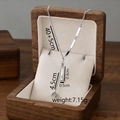 Silver titanium steel lariat necklace featuring geometric tassels and adjustable chain - Letter I / Silver