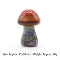 Handcrafted mushroom-shaped chakra gemstone figurine with seven layers of vibrant colors - Large Mushroom