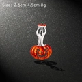 Halloween pumpkin and ghost enamel brooch pin, size 2.6cm x 4.5cm, weight 8g - White Ghost and Orange Pumpkin