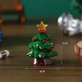 Mini resin Christmas tree figurine with gold star and ornaments, 5cm height desktop decor - Christmas Tree - Boxed