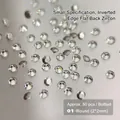 Cristalli di zircone rotondi da 2mm a fondo piatto per nail art e decorazioni fai da te - Zircone Rotondo a Fondo Piatto 2x2mm / 50 Pezzi/Bottiglia