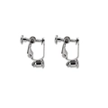 Silver S925 screw back earring converters and adjusters for non-pierced ears - Suitable for Hooks / Silver