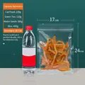 Frosted 17x24cm self-sealing plastic bag, 16-wire thickness for snack food packaging - Transparent / 17x24cm