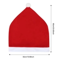 Classic red Christmas hat chair cover in soft fleece with dimensions 60x50cm - Flannelette Christmas Hat Style