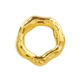 Colgante de lava irregular clásico en acero inoxidable chapado en oro de 18k martillado - Dorado