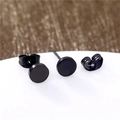 Orecchini a perno in acciaio inossidabile nero opaco per uomo e donna con chiusura - 12mm / Color Acciaio
