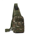 Digital camouflage tactical chest bag featuring MOLLE system and quick-release buckle - Jungle Digital